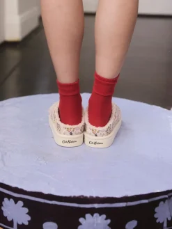 Cath Kidston Pink Posey Mule Slippers Hot