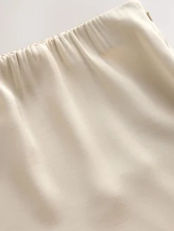 Next Satin Midi Skirt With Lace Trim Champagne Gold Best