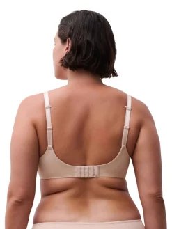 Chantelle Norah Chic Soft Feel Plunge Underwired T-Shirt Bra Dusky Pink New