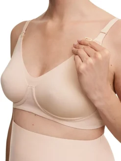 Chantelle Pure Maternity Smooth Non Wired Nursing Bra Nude Clearance
