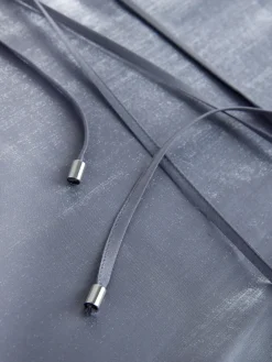 Next Kaftan Shimmer Maxi Dress Charcoal Blue New