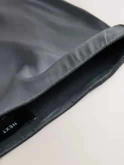 Next Charcoal Grey Satin Midi Skirt Outlet