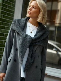 Next Triangle Scarf Charcoal Grey Sale