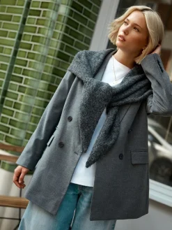 Next Triangle Scarf Charcoal Grey Sale