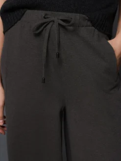 Next Wide Leg Jersey Joggers Charcoal Grey Sale