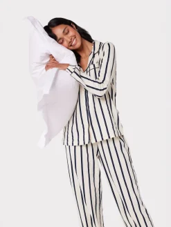 Chelsea Peers White/Blue Long Pyjamas Sets Hot