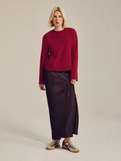 Next Cosy Soft Touch Rib Crew Neck Jumper Cherry Red Hot