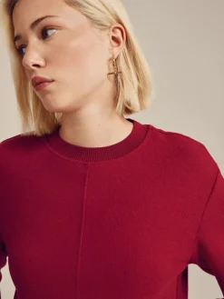 Next Cosy Soft Touch Rib Crew Neck Jumper Cherry Red Hot