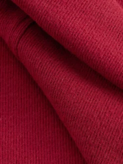 Next Cosy Soft Touch Rib Crew Neck Jumper Cherry Red Hot
