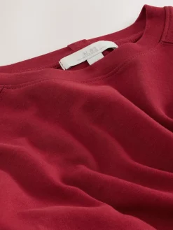 Next Cherry Red Long Sleeve Heavyweight Crew Neck T-Shirt Outlet
