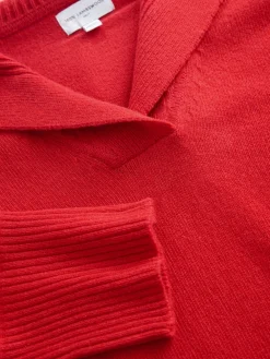 Next N.Premium 100% Lambswool Sailor Collar Jumper Cherry Red Best