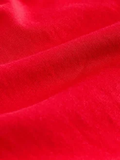 Next Cherry Red Relaxed Boxy Elbow Length Crew Neck T-Shirt Clearance