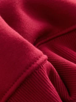 Next Relaxed Fit Heavyweight Regular Crew Neck Sweatshirt Cherry Red Outlet