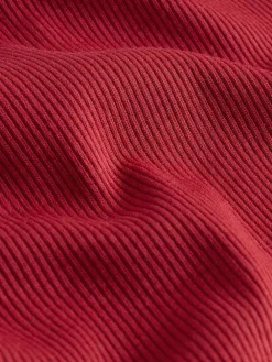 Next Cherry Red Ribbed High Neck Long Sleeve T-Shirt Sale