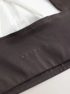 Next Chocolate Brown Active Power Double Layer Cross Back Sports Bra Best