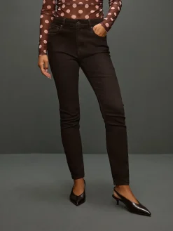 Next Authentic Relaxed Skinny Jeans Chocolate Brown