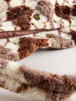 Next Chocolate Brown Borg Argyle Shoulder Bag Sale