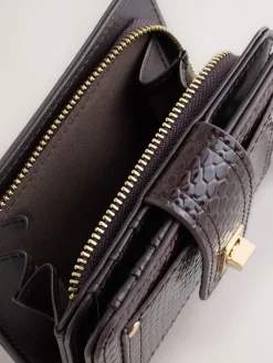 Next Buckle Midi Purse Chocolate Brown Online