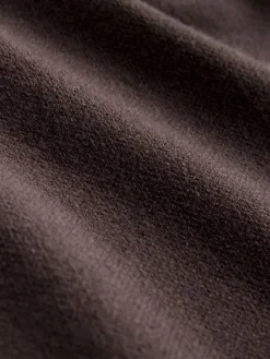 Next Compact Cosy Wide Leg Tipped Joggers Chocolate Brown New