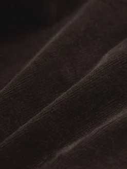 Next Cord Wide Leg Cropped Trousers Chocolate Brown Clearance