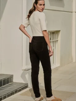 Next Corduroy Skinny Trousers Chocolate Brown New