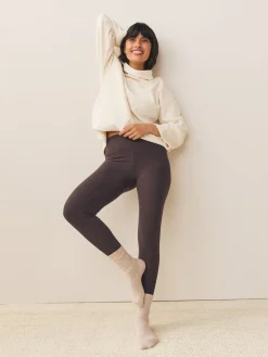 Next Cosy Fleece Leggings Chocolate Brown Sale