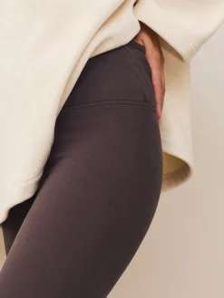 Next Cosy Fleece Leggings Chocolate Brown Sale
