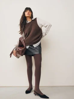 Next 3D 60 Denier Maternity Tights Chocolate Brown