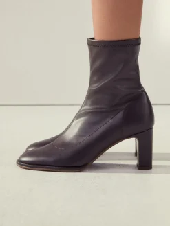 Next Extra Wide Fit Forever Comfort® Round Toe Sock Boots Chocolate Brown