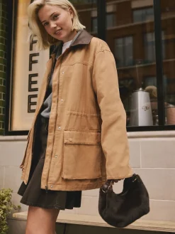 Next Faux Fur Cross-Body Bag Chocolate Brown Best