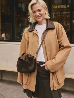 Next Faux Fur Cross-Body Bag Chocolate Brown Best