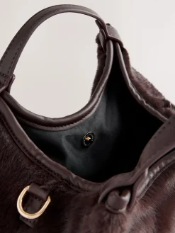 Next Faux Fur Cross-Body Bag Chocolate Brown Best