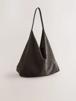 Next Chocolate Brown Faux Suede Slouchy Shoulder Bag Online