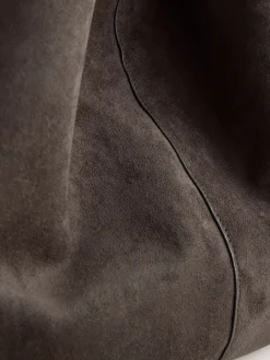 Next Chocolate Brown Faux Suede Slouchy Shoulder Bag Online