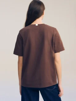 Next Chocolate Brown Heavyweight Short Sleeve Crew Neck T-Shirt Discount