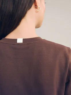 Next Chocolate Brown Heavyweight Short Sleeve Crew Neck T-Shirt Discount