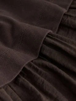 Next Jersey Two In One T-Shirt Dress Chocolate Brown Discount