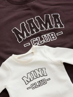 Next Maternity Mini Me Sweatshirt Set Chocolate Brown New