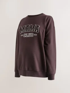 Next Maternity Mini Me Sweatshirt Set Chocolate Brown New