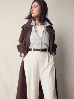 Next N. Premium Made In Italy Leather Belt Chocolate Brown Online