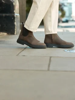 Next Forever Comfort® Round Toe Chelsea Boots Chocolate Brown Oiled Leather Best