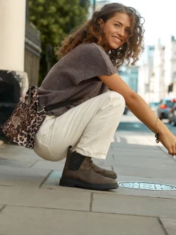 Next Forever Comfort® Round Toe Chelsea Boots Chocolate Brown Oiled Leather Best