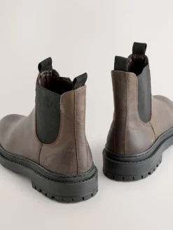 Next Forever Comfort® Round Toe Chelsea Boots Chocolate Brown Oiled Leather Best