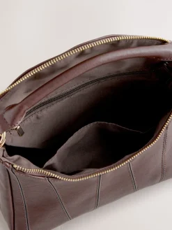 Next Panel Cross-Body Bag Chocolate Brown Discount