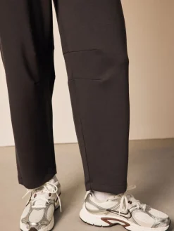 Next Premium Heavyweight Slinky Barrel Leg Joggers Chocolate Brown Discount