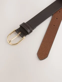 Next Chocolate Brown Regular Leather Belt Clearance