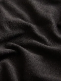 Next Short Sleeve Roll Edge Waisted Midi Dress with Linen Chocolate Brown Discount