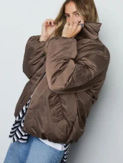 Next Chocolate Brown Shower Resistant Bomber Jacket Clearance