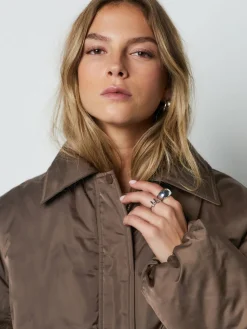 Next Chocolate Brown Shower Resistant Bomber Jacket Clearance