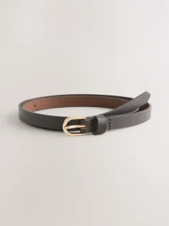 Next Chocolate Brown Skinny Leather Belt Best